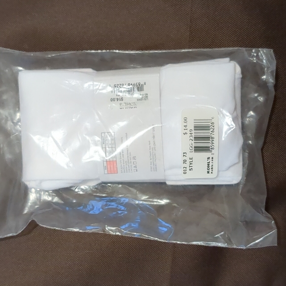 Elli by capelli kids white microfiber tights size 4-6x NEW WITH TAG,girls 2 pack - Picture 3 of 4